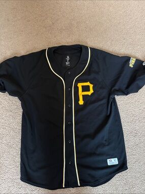 Pittsburgh Pirates Black & Yellow Button-Up Jersey
